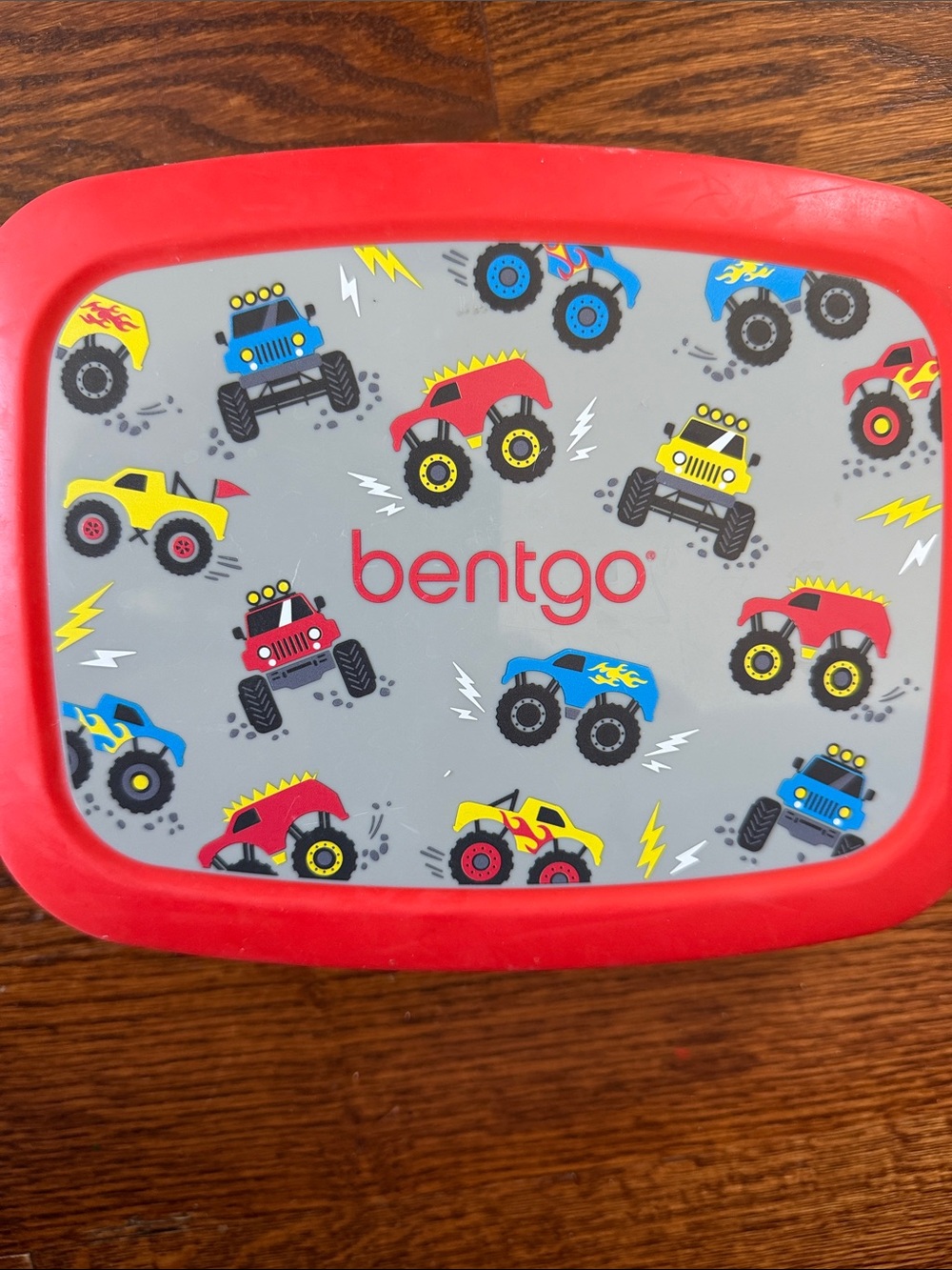 Bentgo Kids Monster Truck Snack Box - Red/Gray